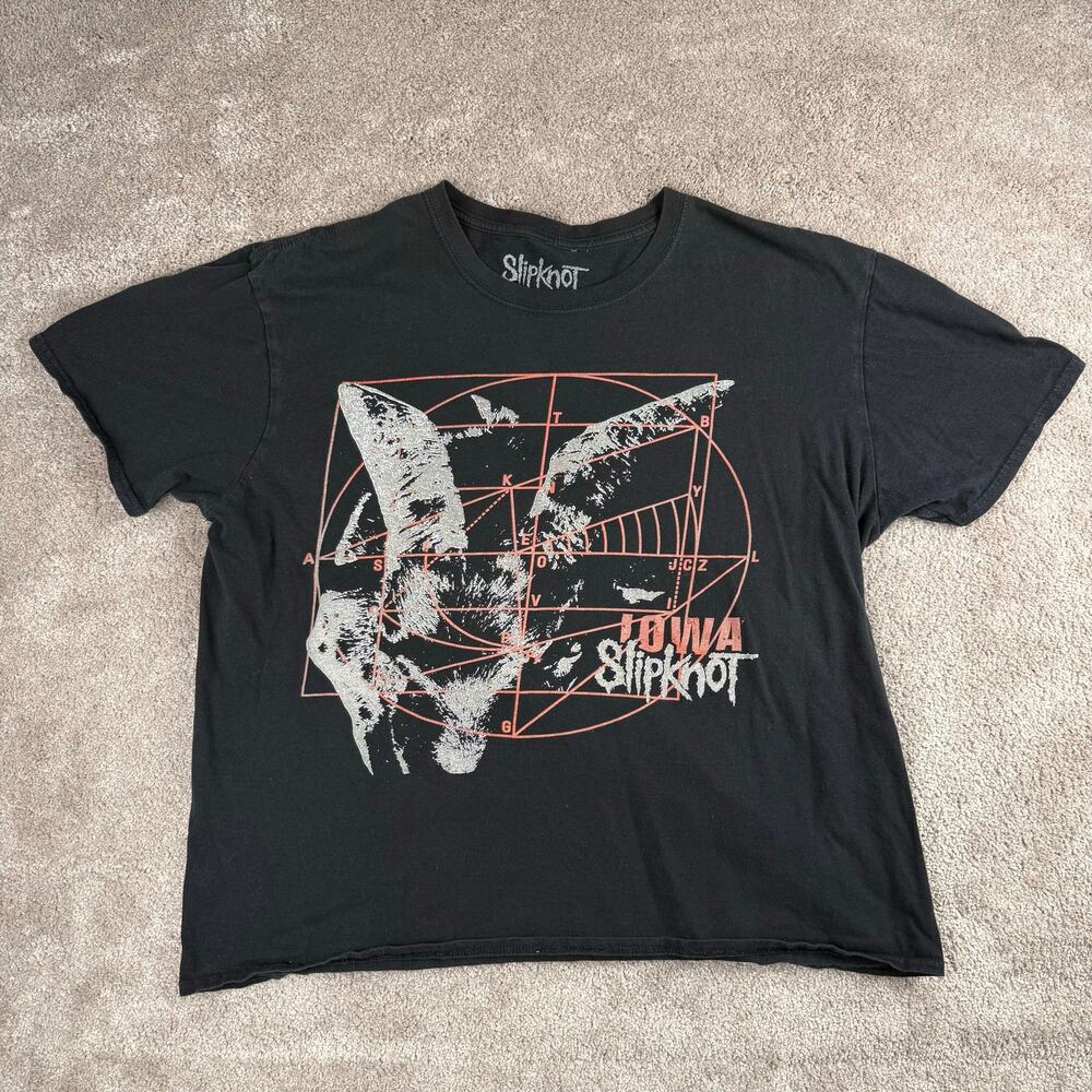 Slipknot Iowa Goat Graphic Black T-Shirt Metal Band Nu Metal Size XL